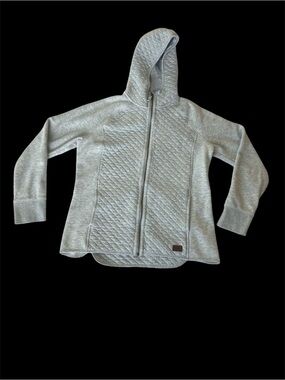 L .L Bean Hooded Zip Sweatshirt - Light Gray